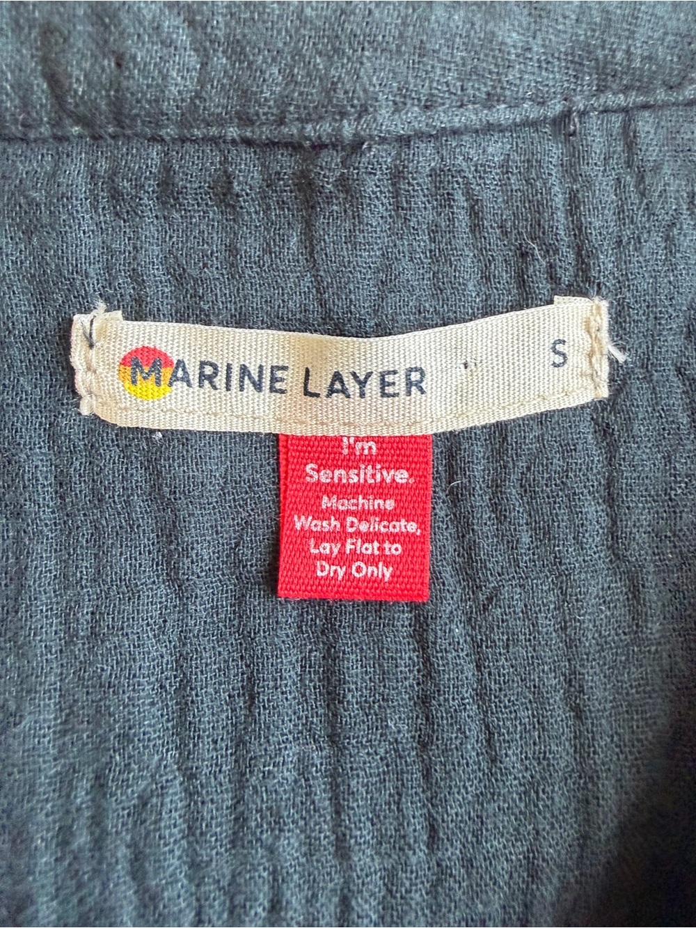 Marine Layer Willow Dress Double Cloth Midi Black Small - Picture 4 of 10